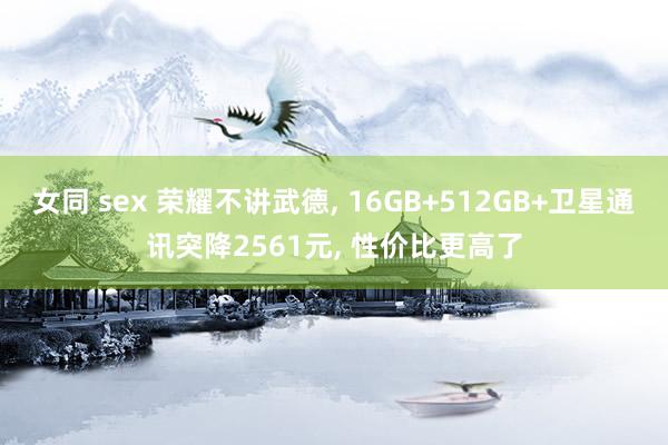 女同 sex 荣耀不讲武德， 16GB+512GB+卫星通讯突降2561元， 性价比更高了