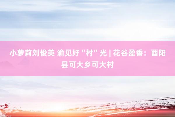 小萝莉刘俊英 渝见好“村”光 | 花谷盈香：酉阳县可大乡可大村