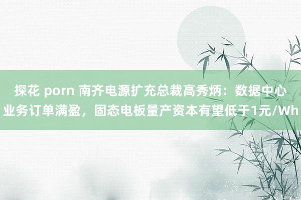 探花 porn 南齐电源扩充总裁高秀炳：数据中心业务订单满盈，固态电板量产资本有望低于1元/Wh